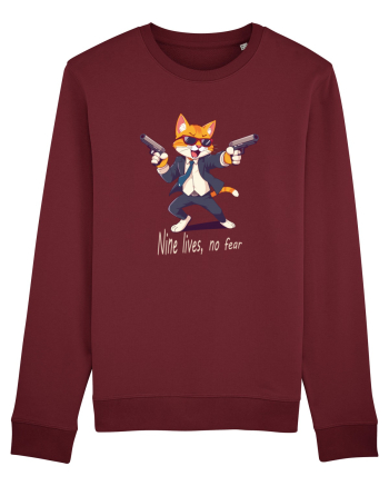 Meowfia cat vibes Burgundy