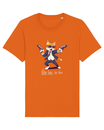 Meowfia cat vibes Bright Orange