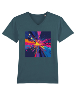 Abstract art Tricou mânecă scurtă guler V Bărbat Presenter