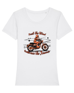 Vintage Wheels - Feel the wind, embrace the journey BLTM8-02  Tricou mânecă scurtă guler larg fitted Damă Expresser