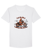 Vintage Wheels - Feel the wind, embrace the journey BLTM8-02  Tricou mânecă scurtă guler larg Bărbat Skater