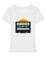 Retro  Mixtape Legend Tricou mânecă scurtă guler larg fitted Damă Expresser