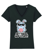 Hey There Hop Stuff! Tricou mânecă scurtă guler V Damă Evoker