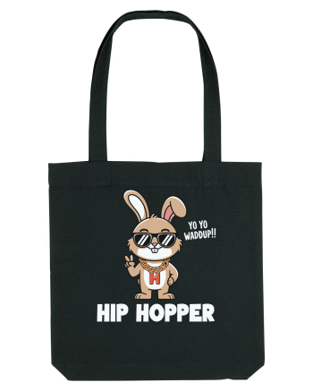 Hip Hopper | Funny Bunny Rabbit Black