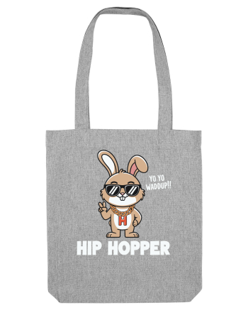 Hip Hopper | Funny Bunny Rabbit Heather Grey