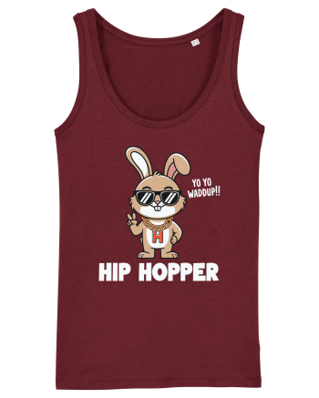 Hip Hopper | Funny Bunny Rabbit Burgundy