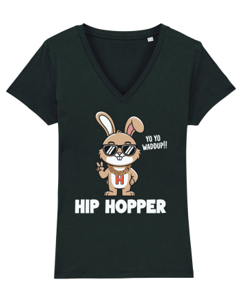 Hip Hopper | Funny Bunny Rabbit Black