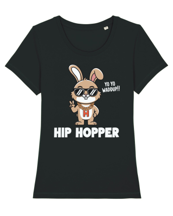 Hip Hopper | Funny Bunny Rabbit Black