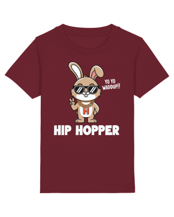 Hip Hopper | Funny Bunny Rabbit Burgundy