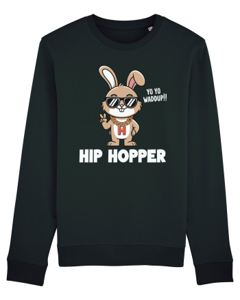 Hip Hopper | Funny Bunny Rabbit Black