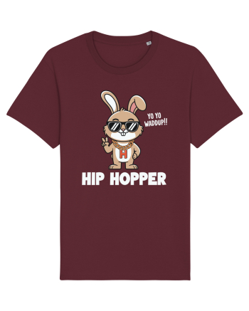 Hip Hopper | Funny Bunny Rabbit Burgundy