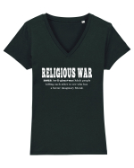 Religious War | Dictionary sarcastic definition | Funny meme Tricou mânecă scurtă guler V Damă Evoker