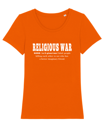 Religious War | Dictionary sarcastic definition | Funny meme Bright Orange