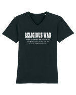 Religious War | Dictionary sarcastic definition | Funny meme Tricou mânecă scurtă guler V Bărbat Presenter