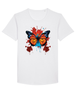 Butterfly wings and colors BLTB1-02 Tricou mânecă scurtă guler larg Bărbat Skater