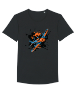 Vintage Wings - Airplane color splash BLTP15-02 Tricou mânecă scurtă guler larg Bărbat Skater