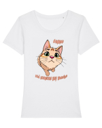 Did someone say snacks? Tricou mânecă scurtă guler larg fitted Damă Expresser