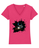 Welder magic BLTW1-02 Tricou mânecă scurtă guler V Damă Evoker