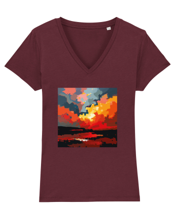 Abstract art Burgundy