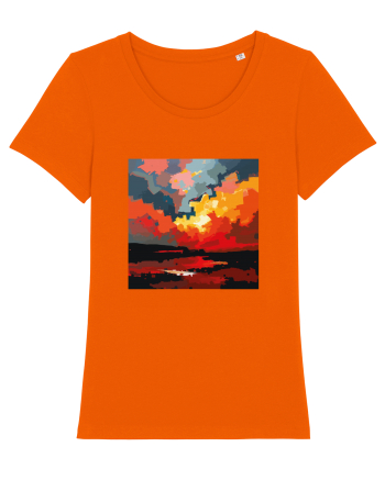 Abstract art Bright Orange