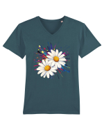 Daisies Tricou mânecă scurtă guler V Bărbat Presenter