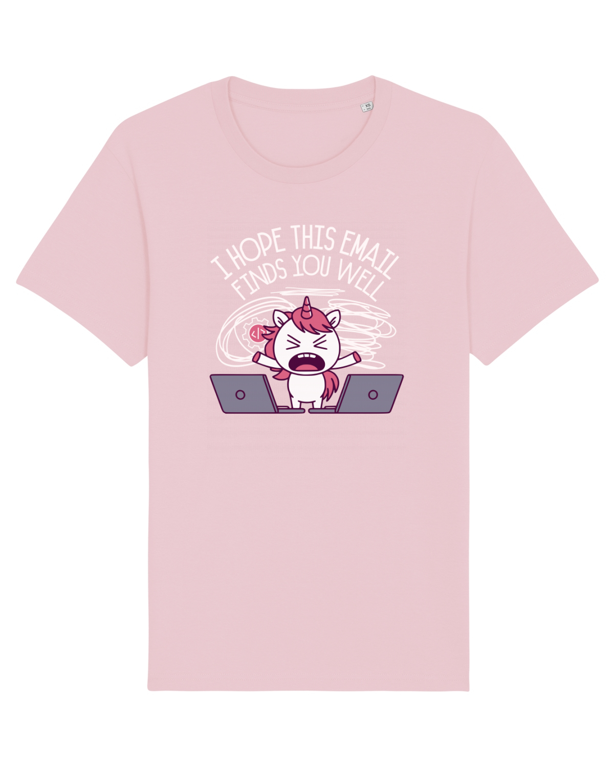 Tricou mânecă scurtă Unisex Rocker Cotton Pink