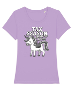 Tax season - unicornii contabili Tricou mânecă scurtă guler larg fitted Damă Expresser