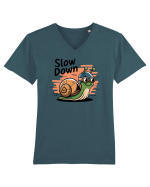 Melc simpatic  Tricou mânecă scurtă guler V Bărbat Presenter