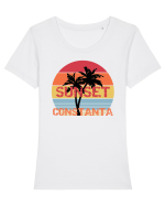 Constanta Sunset Tricou mânecă scurtă guler larg fitted Damă Expresser