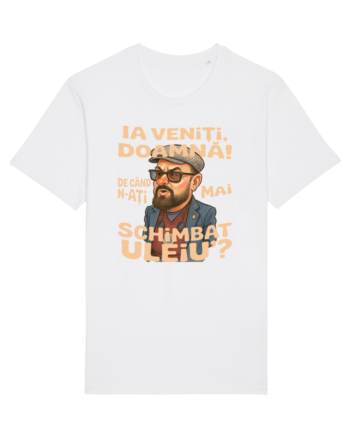 Tricou mânecă scurtă Unisex Rocker White