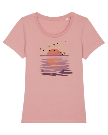 Flying Birds at Sunset Canyon Pink