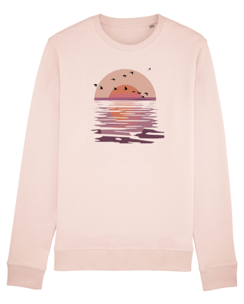 Flying Birds at Sunset Candy Pink