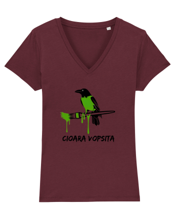 Cioara vopsita Burgundy