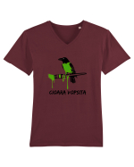 Cioara vopsita Tricou mânecă scurtă guler V Bărbat Presenter