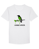 Cioara vopsita Tricou mânecă scurtă guler larg Bărbat Skater
