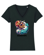 Biceratops Tricou mânecă scurtă guler V Damă Evoker