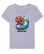 Biceratops Tricou mânecă scurtă guler larg fitted Damă Expresser
