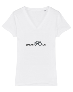 BIKEAHOLIC Tricou mânecă scurtă guler V Damă Evoker