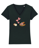 Perechea perfectă Tricou mânecă scurtă guler V Damă Evoker