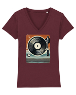  pick-up retro Tricou mânecă scurtă guler V Damă Evoker