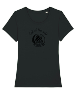 „Call of the Wild” Tricou mânecă scurtă guler larg fitted Damă Expresser