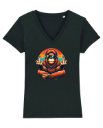 Chill chimp  Tricou mânecă scurtă guler V Damă Evoker