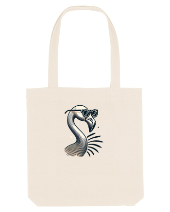 Flamingo minimalist cu ochelari Natural