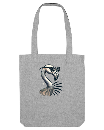 Flamingo minimalist cu ochelari Heather Grey