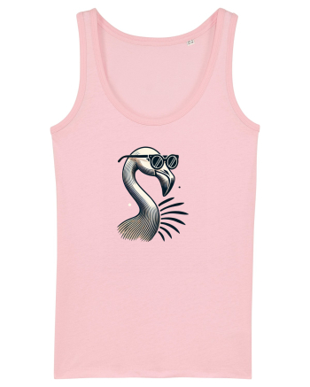 Flamingo minimalist cu ochelari Cotton Pink