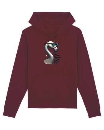 Flamingo minimalist cu ochelari Burgundy
