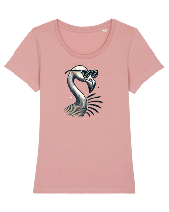 Flamingo minimalist cu ochelari Canyon Pink