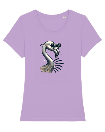 Flamingo minimalist cu ochelari Lavender Dawn