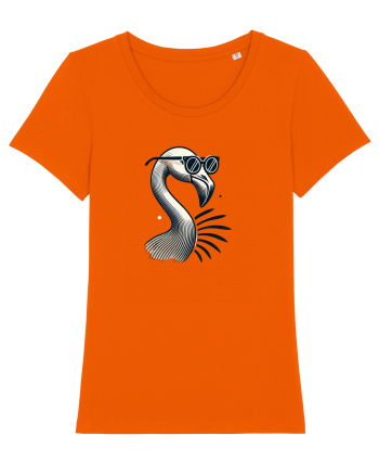 Flamingo minimalist cu ochelari Bright Orange