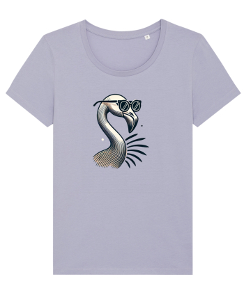 Flamingo minimalist cu ochelari Lavender